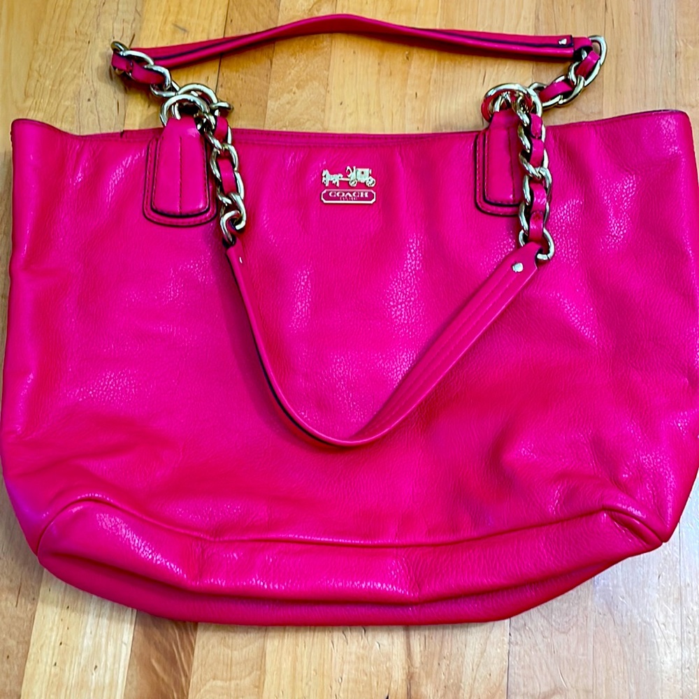 Beautiful red coach bag
